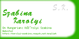 szabina karolyi business card